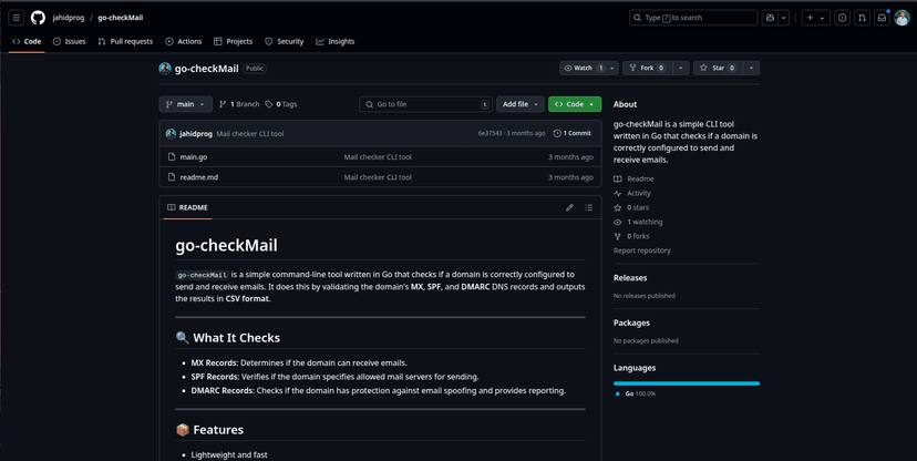 Go-Checkmail